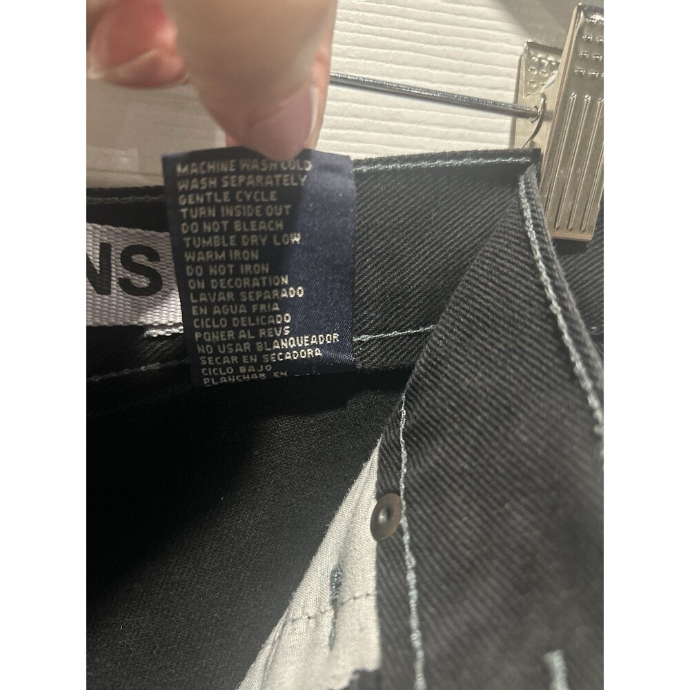 Vintage Paco Jeans Mens 30x32 Black Wide Leg Baggy Hip Hop Skate Grunge Y2K - Picture 11 of 11